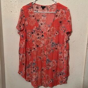 TORRID PEACH COLORED BLOUSE